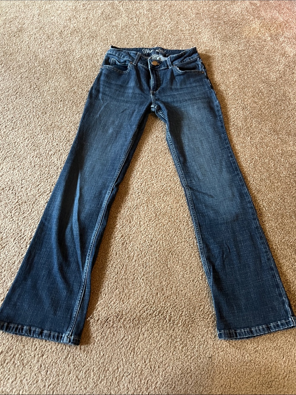 Women’s Dark Blue Bootcut Jeans - Wrangler Classic Stretch Denim
